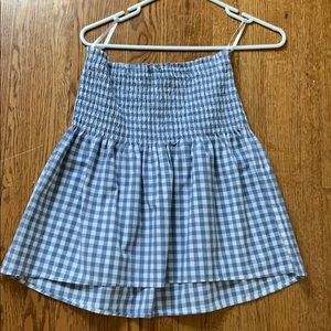 Strapless Gingham Top